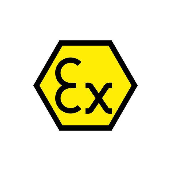 Logo de la norme ATEX (ATmosphères Explosives)