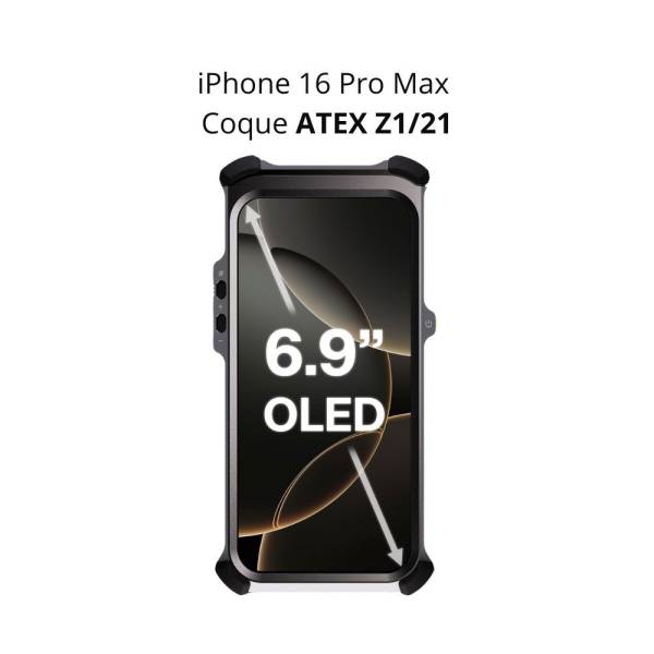 iPhone 16 Pro Max avec coque ATEX zone 1 et zone 21 - IP Systèmes