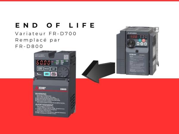 Variateur Mitsubishi FR-D700 EOL remplacé par FR-D800 | IP Systèmes
