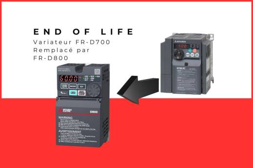 Variateur Mitsubishi FR-D700 EOL remplacé par FR-D800 | IP Systèmes
