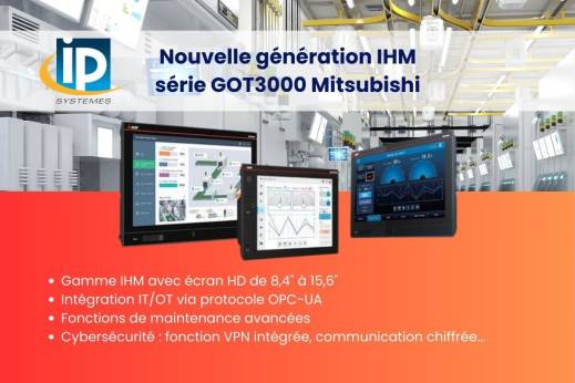 Nouvelle série d'interface homme machine IHM série GOT3000 Mitusbishi - IP Systèmes