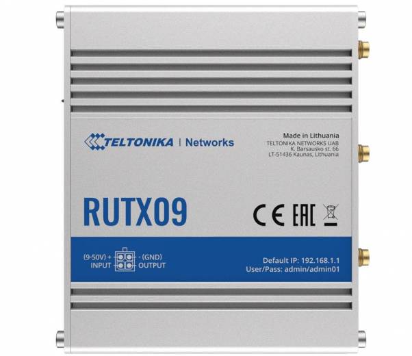 Routeur Double SIM Teltonika RUTX09 modem 4G LTE Cat. 6, x4 Ethernet x2 SIM et GPS