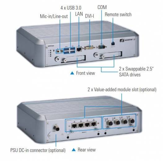 Caractéristiques techniques et fonctionnelles du tBOX500-510-FL de notre partenaire Axiomtek