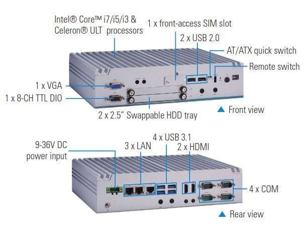 Caractéristiques techniques du PC Fanless eBOX630-528-FL