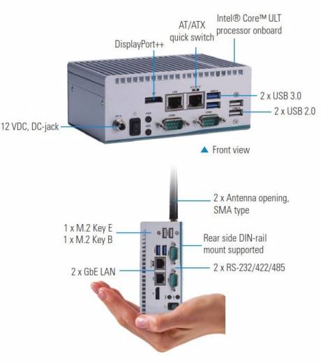 Caractéristiques techniques du PC Fanless industriel eBOX100-51R-FL