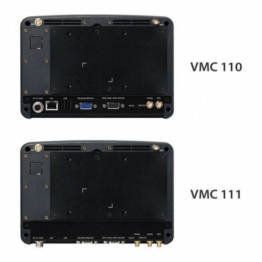 Caractéristiques du Panel PC embarqué VMC 110/111 face arrière