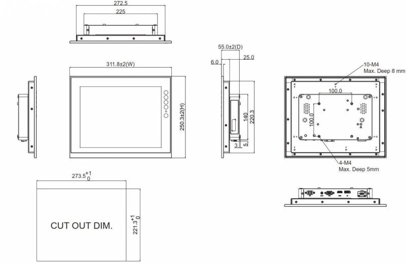 Moniteur industriel P6121-V3 de notre partenaire Axiomtek