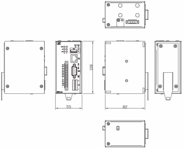 Dimensions de la passerelle IoT IP CONTROL-151