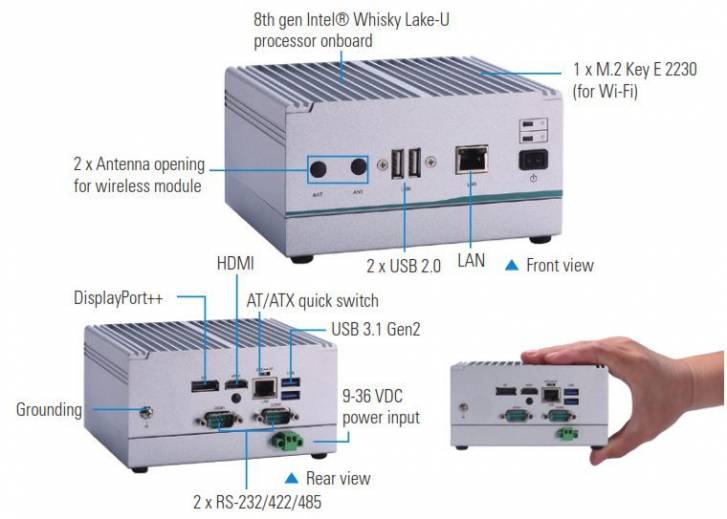 Caractéristiques techniques du PC Fanless eBOX565-52R-FL