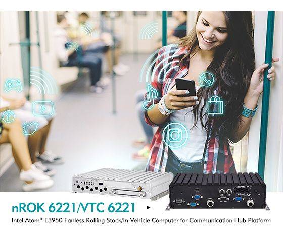 Calculateur embarqué ferroviaire sans ventilateur nROK 6221 de chez Nexcom