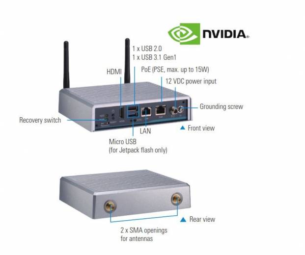 Caractéristiques techniques du PC Fanless AI Edge AIE100-903-FL de notre partenaire Nexcom