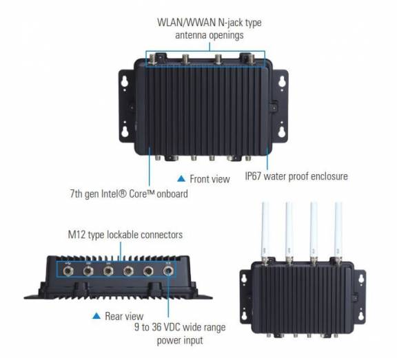 Caractéristiques techniques eBOX800-511-FL de  notre partenaire Axiomtek, IP67 et ultra robuste