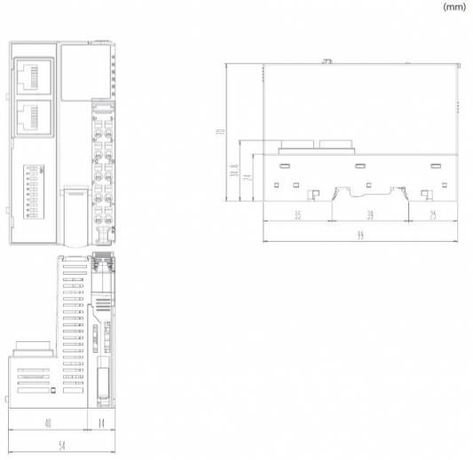 Dimensions de la tête de station BacNET/IP GN-9251 de notre partenaire Crevis