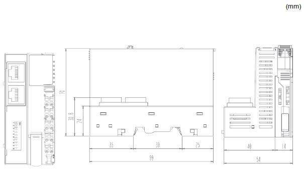 Dimensions de la tête de station Profinet GN-9287 de notre partenaire Crevis