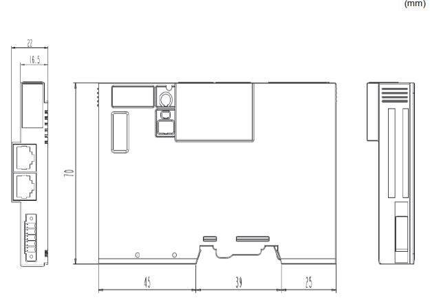 Dimensions de la tête de station E/S déportées de notre partenaire Crevis version économique