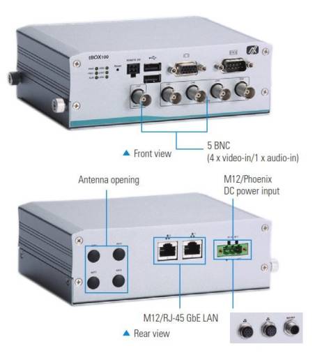 Connectiques PC industriel sans ventilateur tBOX100-838-FL Axiomtek