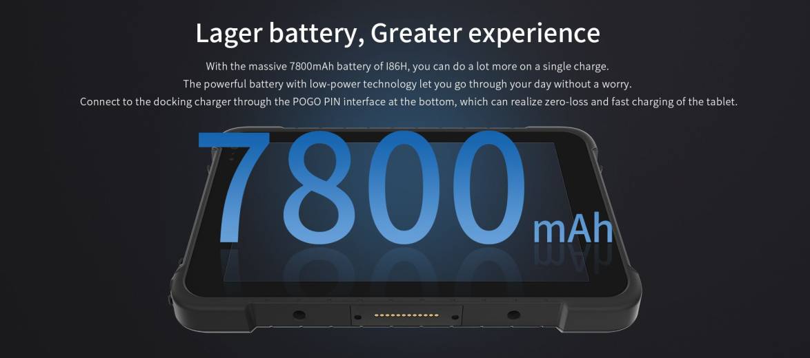 Tablette durcie EM-I86H avec batterie 7800 mAh | IP Systèmes