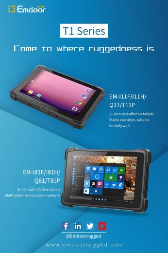 Tablette ultra slim et ultra durcie IP65 EM-Q81 Emdoor