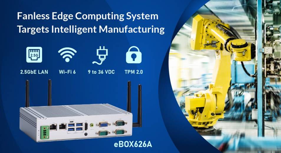 PC Fanless Edge computing eBOX626A pour les industries intelligentes 4.0