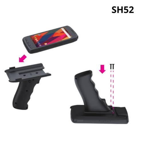 Montage du scan trigger SH52 avec la tablette PDA 5" EM-T50