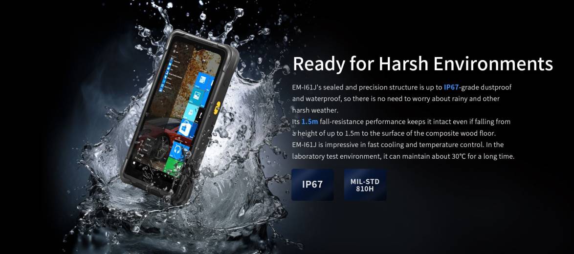 Le PDA ultra robuste, résistant, waterproof, étanche, qui supporte l'eau les poussières les chutes, les chocs et IP67