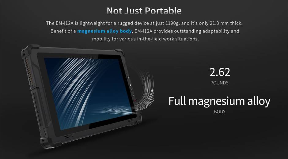 Tablette durcie EM-I12A ultra robuste