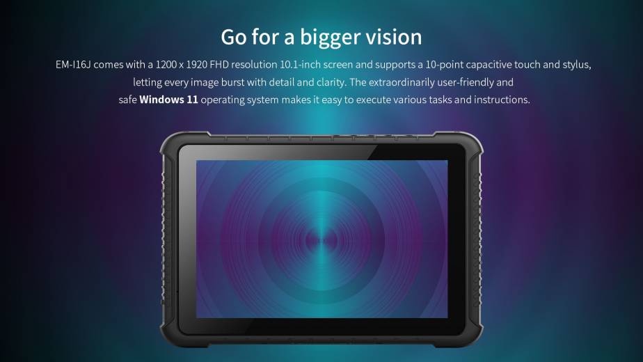 Tablette professionnelle EM-I16J Emdoor avec écran tactile 12,1" très haute qualité