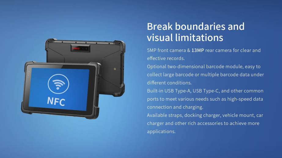 Tablette 8 pouces EM-T81X Emdoor avec lecteur NFC