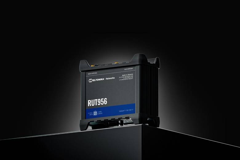 Routeur RUT956 Teltonika avec réseau 4G LTE, double SIM, Wi-FI 4 et ports séries RS-232 et RS-485