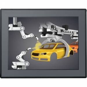 Moniteur industriel 15" tactile résistif, IP65, 1024x768, 400 nits face avant
