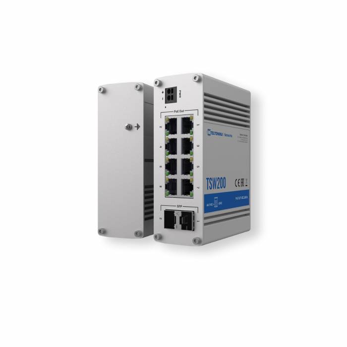 Switch non manageable 8 ports Ethernet PoE+ gigabit et SFP Fibre