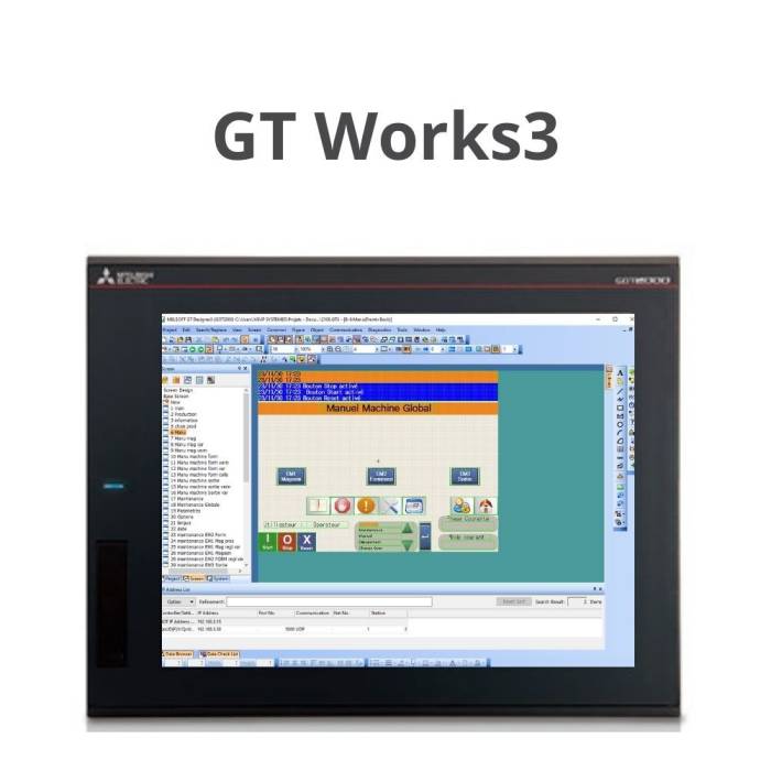 GT Works3, le logiciel pour concevoir vos projets IHM et les afficher sur vos GOT Mitsubishi