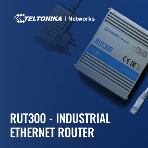 Routeur industriel RUT300 Ethernet avec 5 ports Ethernet, 2 ports USB, 2 E/S digitales de notre partenaire Teltonika