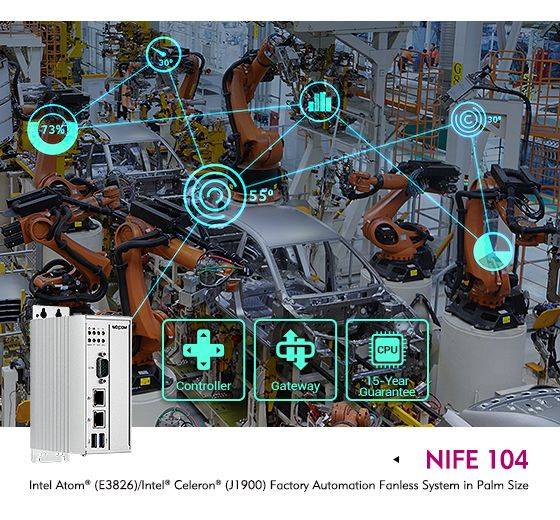 Automation PC NIFE 104 de chez Nexcom pour les applications d'automatisation de vos usines