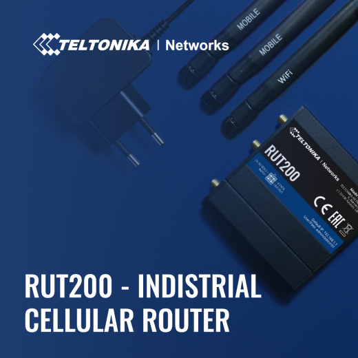 Routeur industriel Teltonika Fast Ethernet x2 et double SIM RUT200