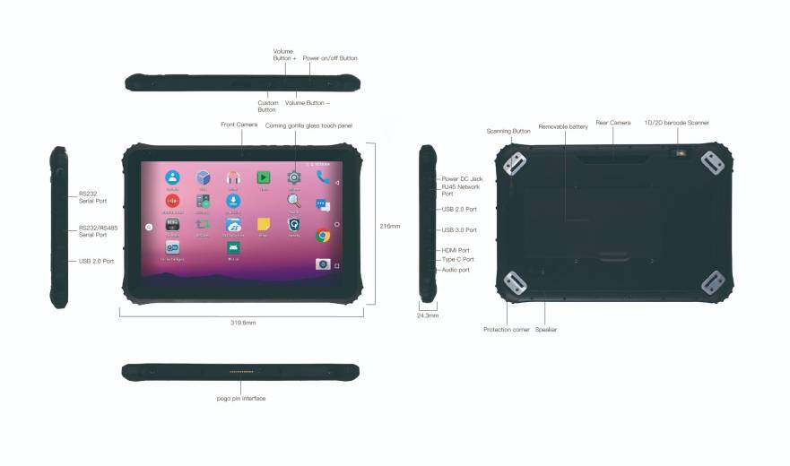Tablette EM-Q225M Emdoor : la performance au service de l'industrie