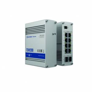 Switch industriel non administrable Ethernet PoE+ et fibre optiqueTSW200