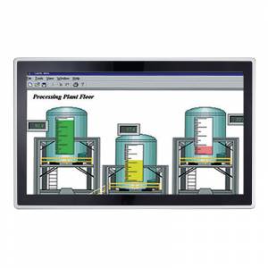 Moniteur industriel 18,5" tactile capacitif, 1366x768, IP65, 450 nits face avant