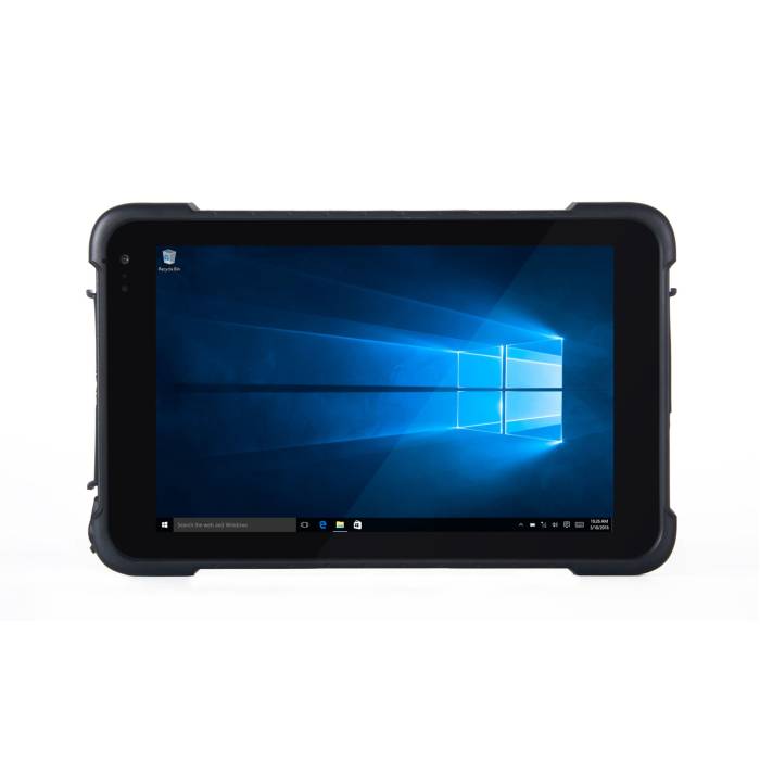 Tablette durcie 8" IP67 Windows 10 Wi-Fi Bluetooth 4.1 GPS NFC lecteur 1D/2D