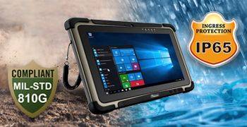 Tablette durcie S101 avec indice de protection IP 65 et classée MIL-STD-810G