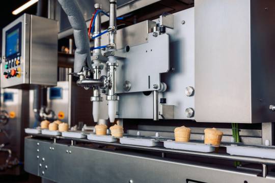 Switch industriel TSW304 pour la connectivité entre les machines d'une production de crème glacée